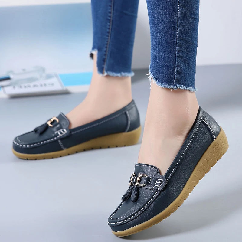 Mocassim en Cuir Orthopédiques Femmes - Marie