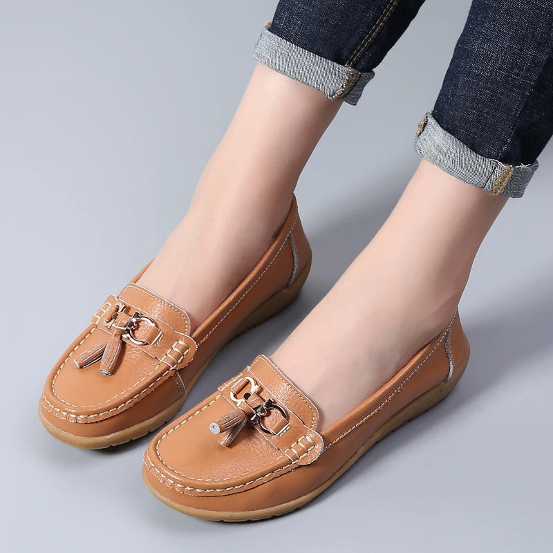 Mocassim en Cuir Orthopédiques Femmes - Marie