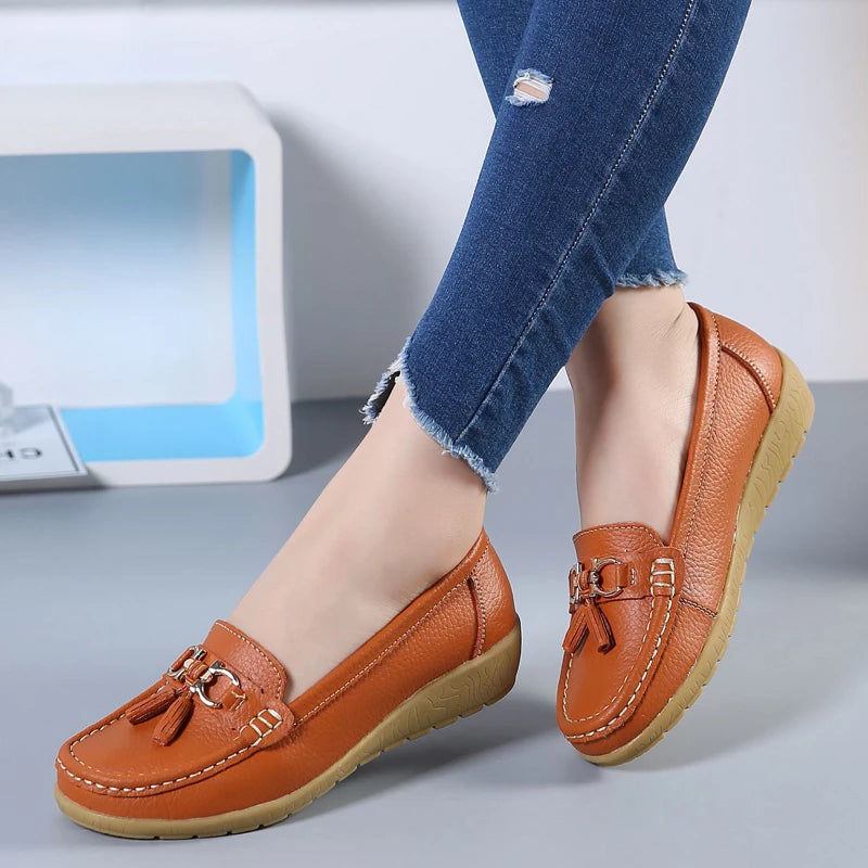 Mocassim en Cuir Orthopédiques Femmes - Marie