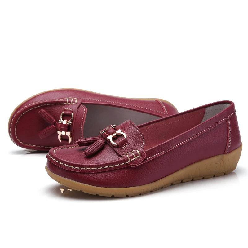 Mocassim en Cuir Orthopédiques Femmes - Marie