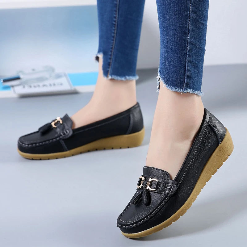 Mocassim en Cuir Orthopédiques Femmes - Marie