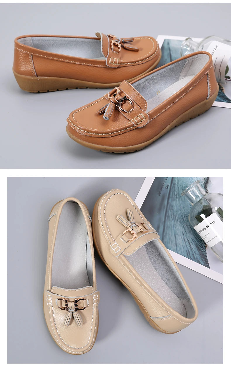 Mocassim en Cuir Orthopédiques Femmes - Marie