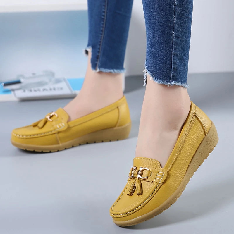 Mocassim en Cuir Orthopédiques Femmes - Marie