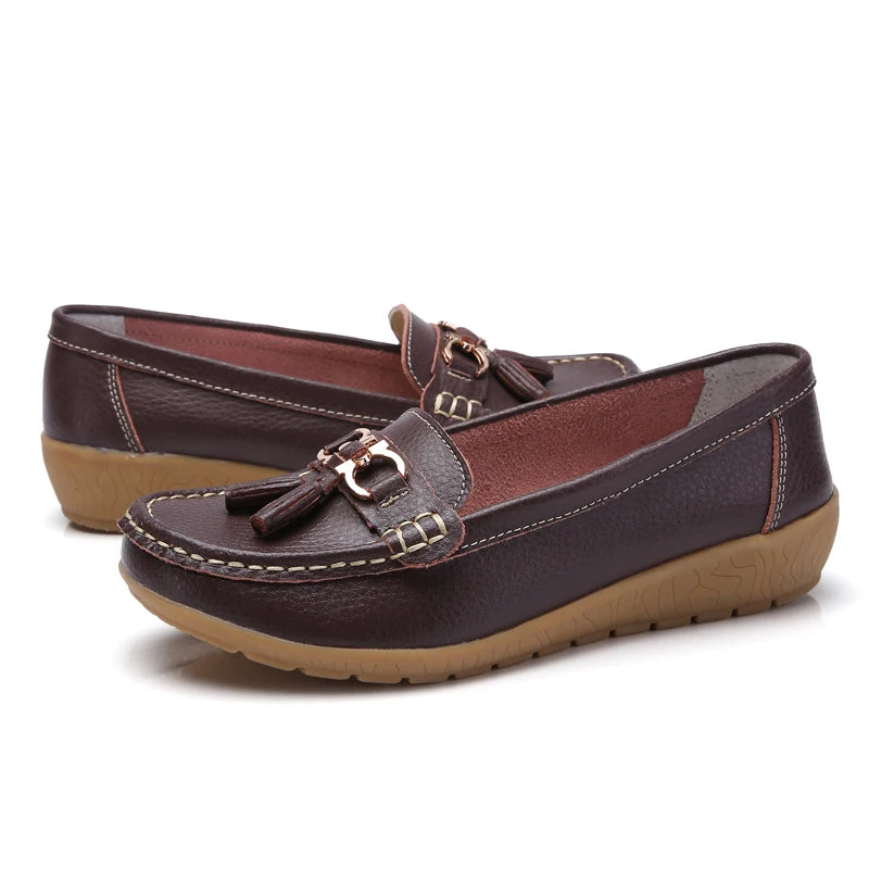 Mocassim en Cuir Orthopédiques Femmes - Marie