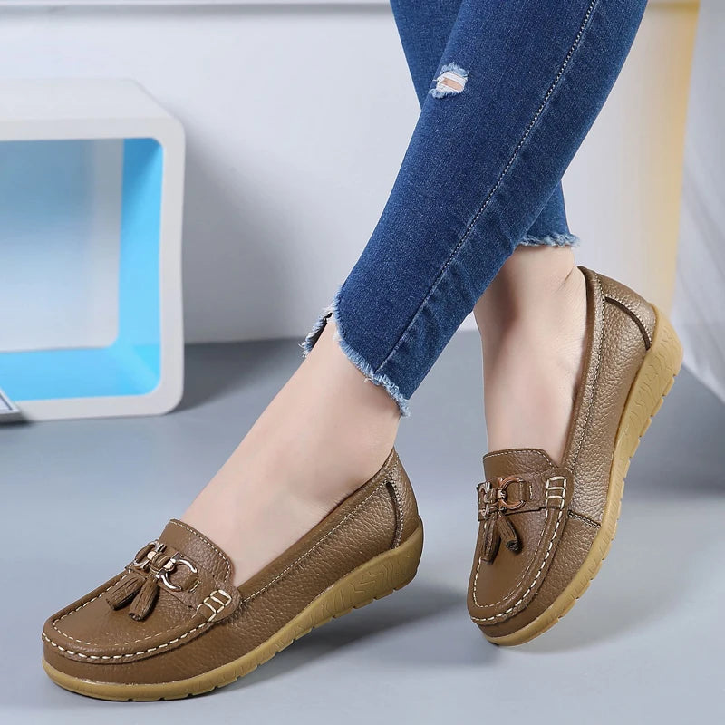 Mocassim en Cuir Orthopédiques Femmes - Marie
