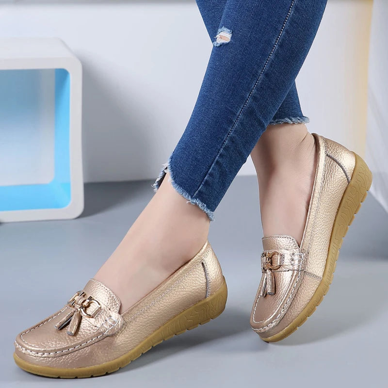 Mocassim en Cuir Orthopédiques Femmes - Marie