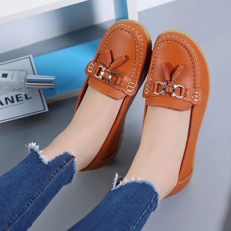 Mocassim en Cuir Orthopédiques Femmes - Marie