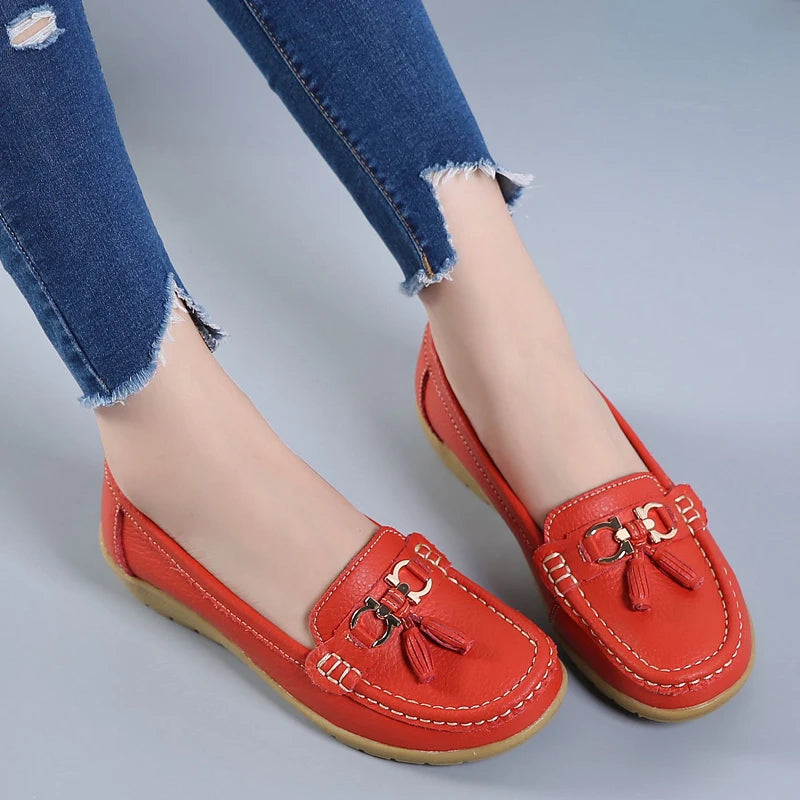 Mocassim en Cuir Orthopédiques Femmes - Marie