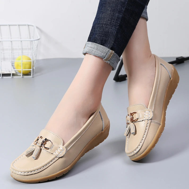 Mocassim en Cuir Orthopédiques Femmes - Marie