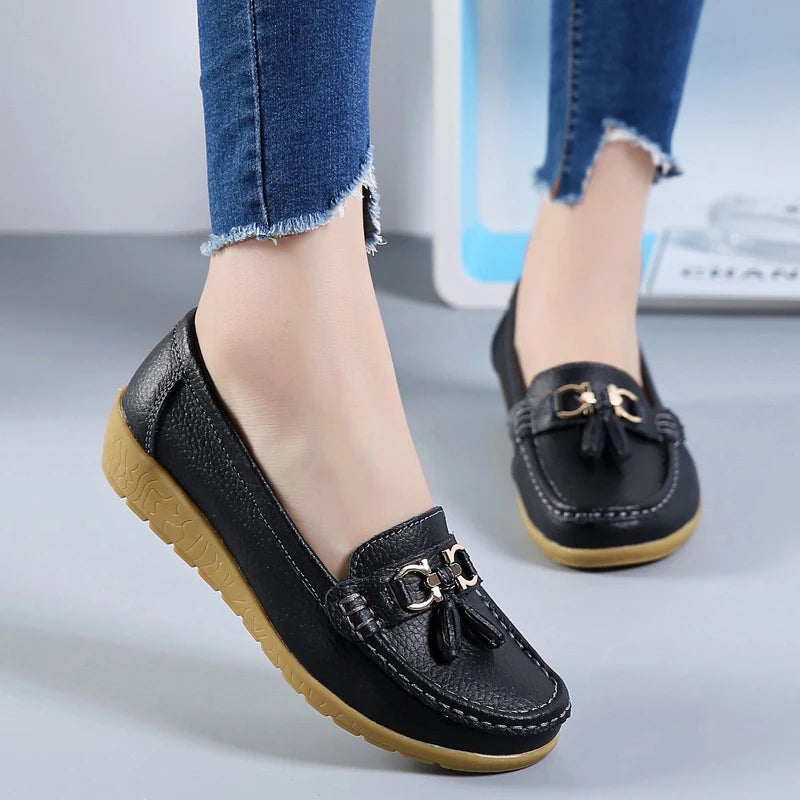 Mocassim en Cuir Orthopédiques Femmes - Marie