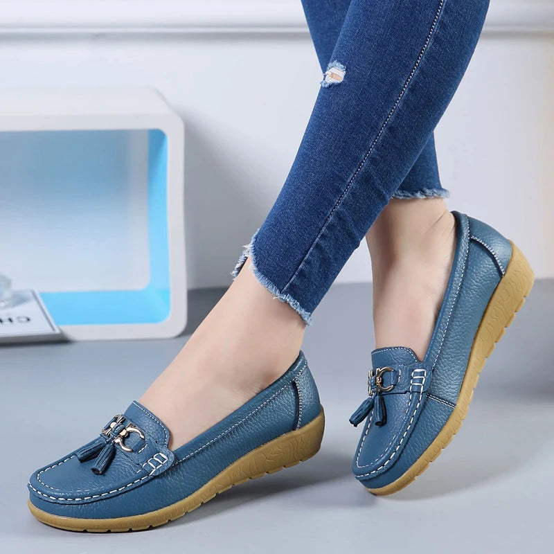 Mocassim en Cuir Orthopédiques Femmes - Marie