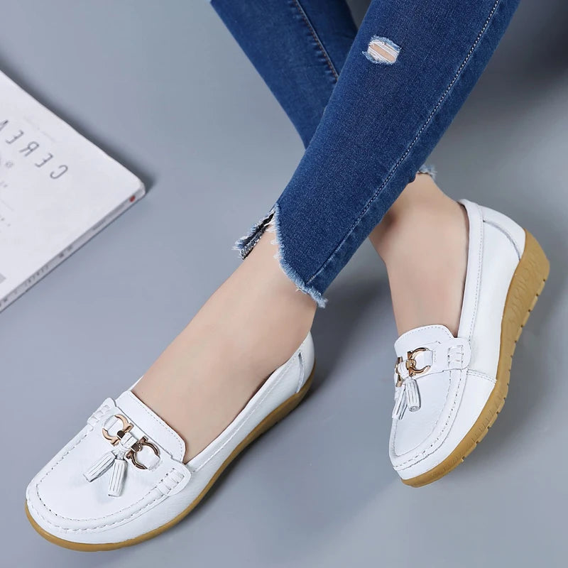 Mocassim en Cuir Orthopédiques Femmes - Marie
