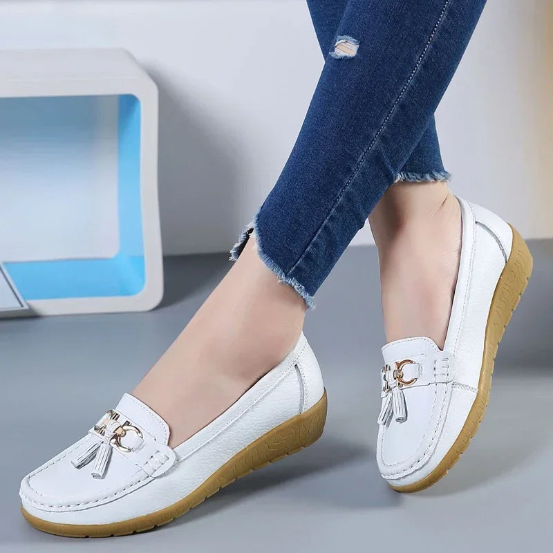 Mocassim en Cuir Orthopédiques Femmes - Marie