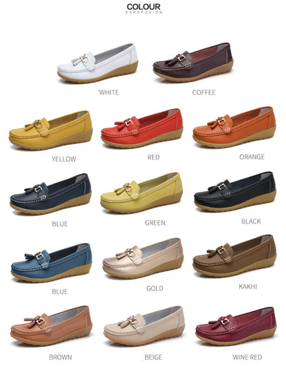 Mocassim en Cuir Orthopédiques Femmes - Marie